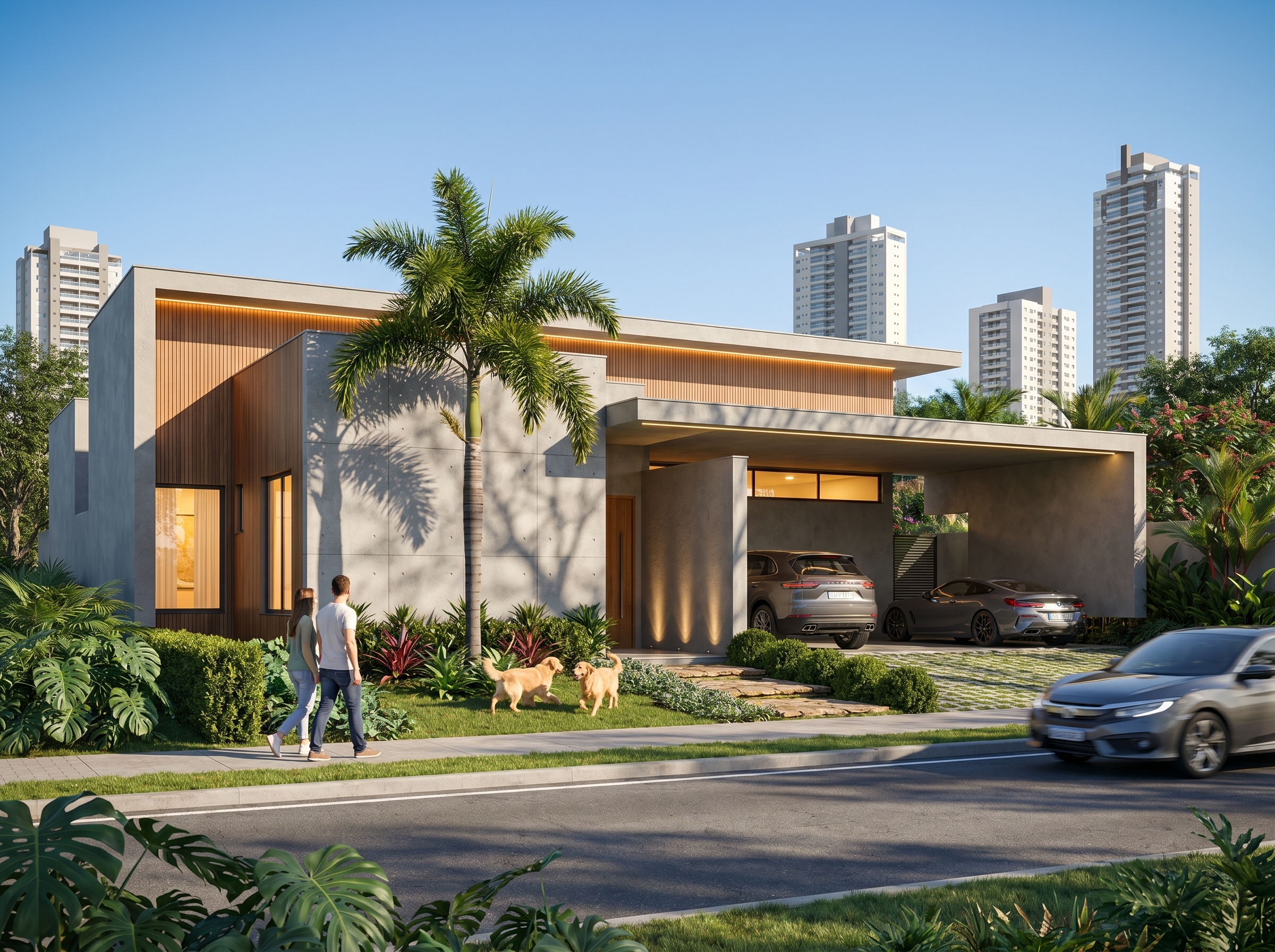 Single Story Exterior Render