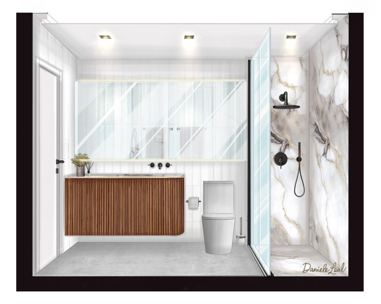Bathroom Section Elevation